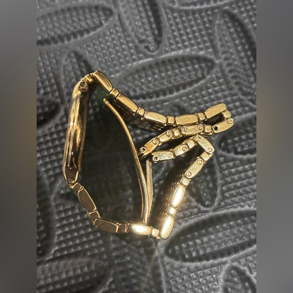 577. Raymond Weil Fidelio Black Dial With Double-Row Diamonds Gold Watch - Picture 11 of 16